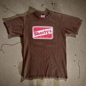 Vintage Y2K Shorty’s Skateboards T-Shirt Brown Men’s Small